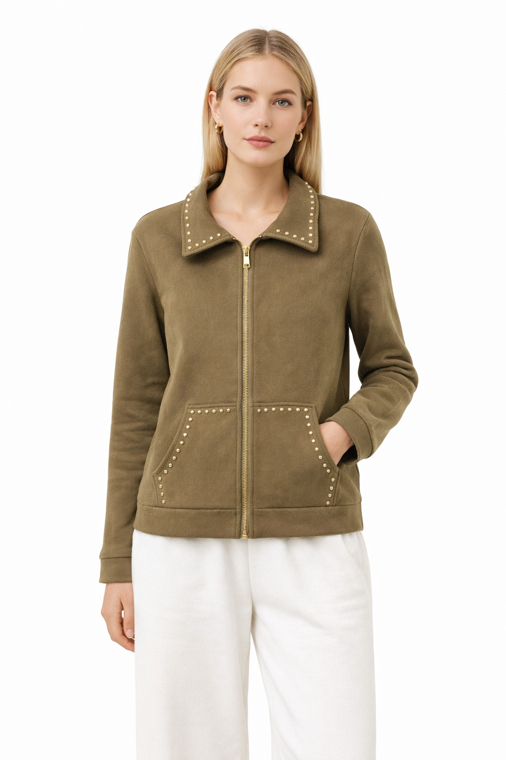 SUDADERA TACHAS VERDE