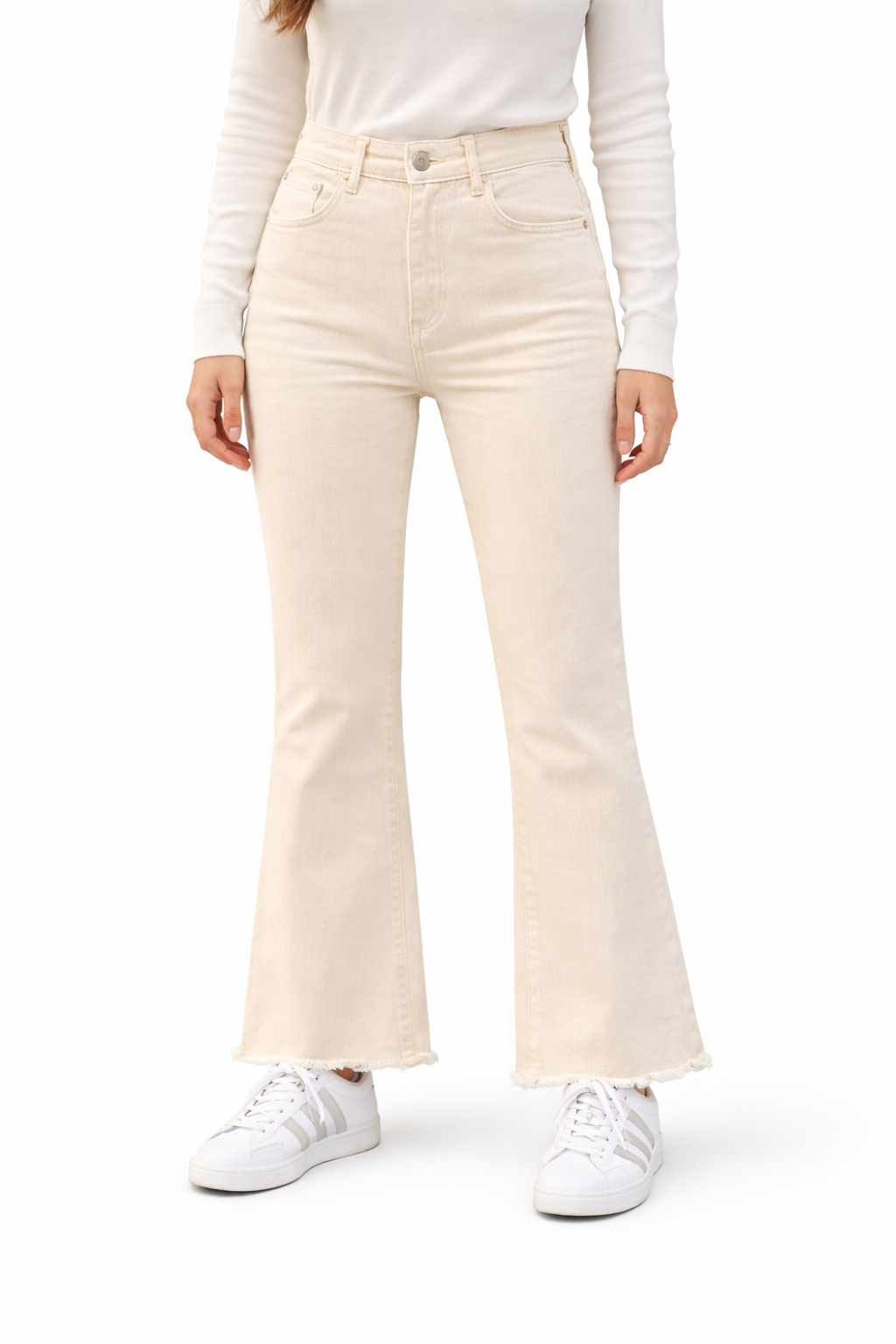 JEANS 6577 FLARE CREMA