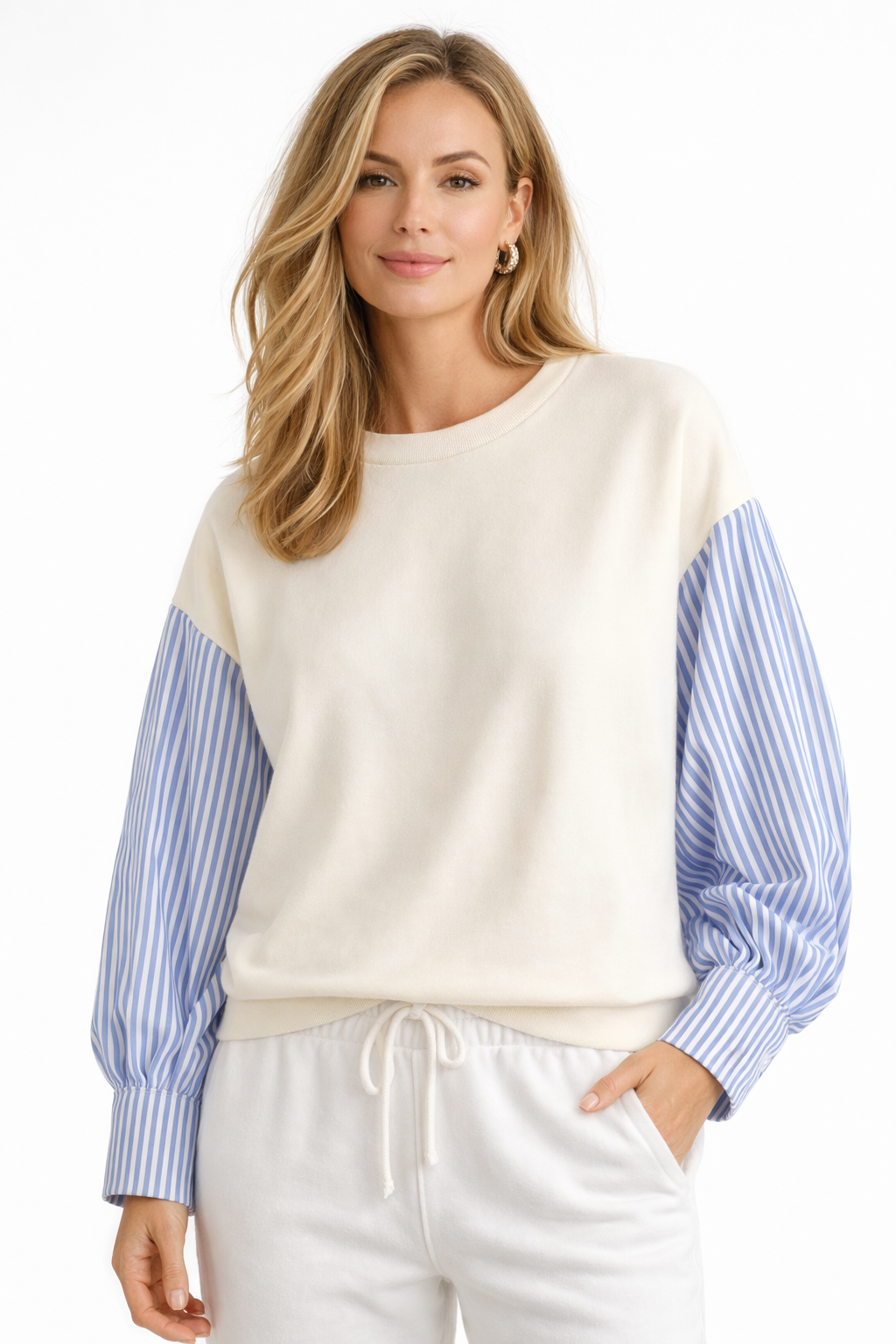 SUDADERA COMBINADA BLANCA