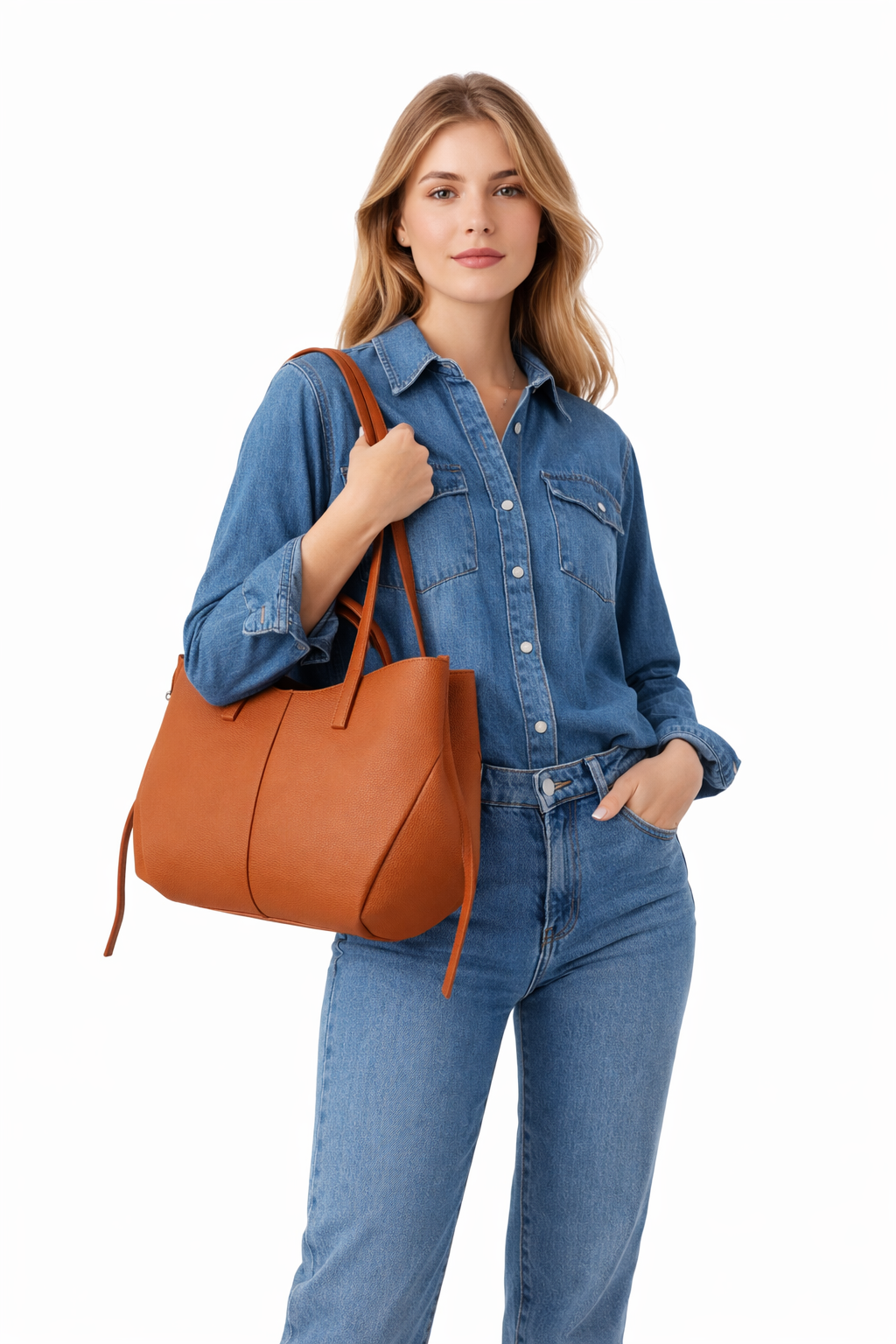 BOLSO SHOPPER CUERO