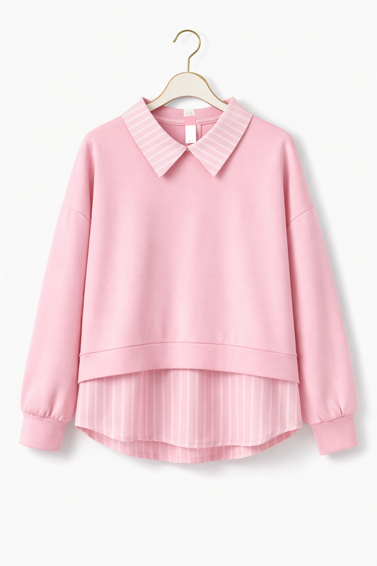 SUDADERA COLLEGE ROSA
