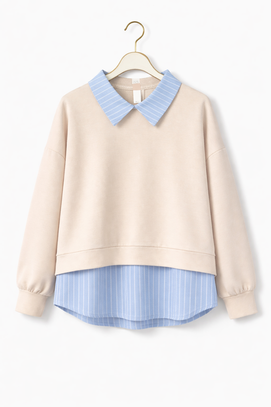 SUDADERA COLLEGE CAMEL