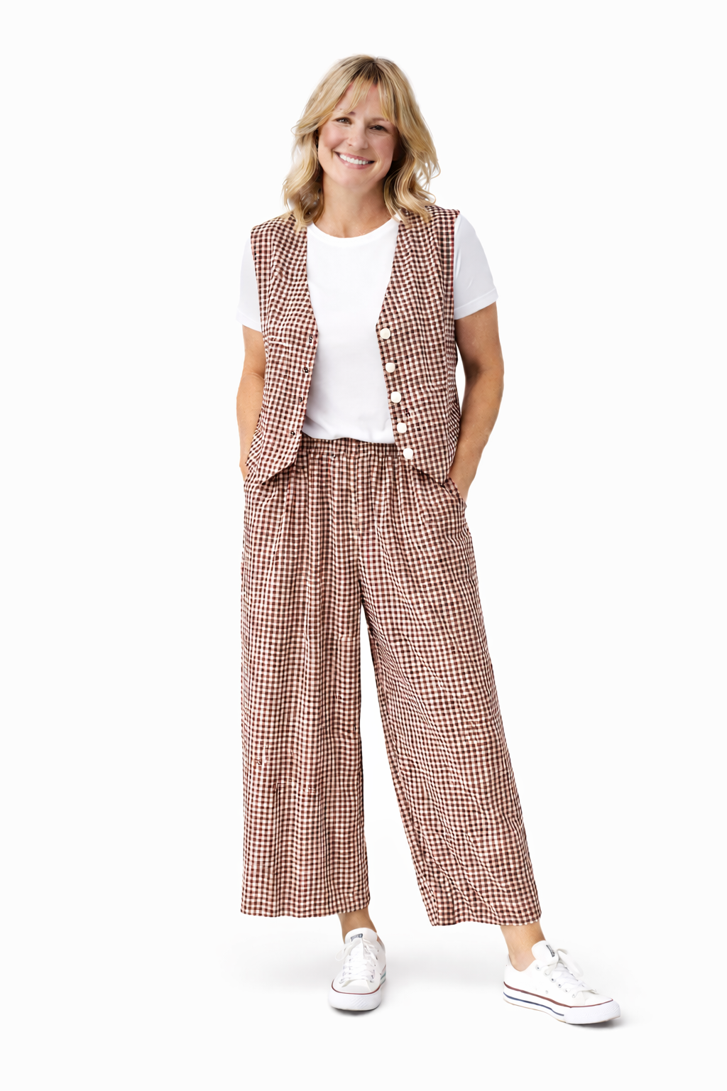 CONJUNTO VICHY CHOCOLATE