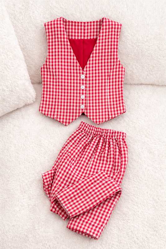 CONJUNTO VICHY ROJO