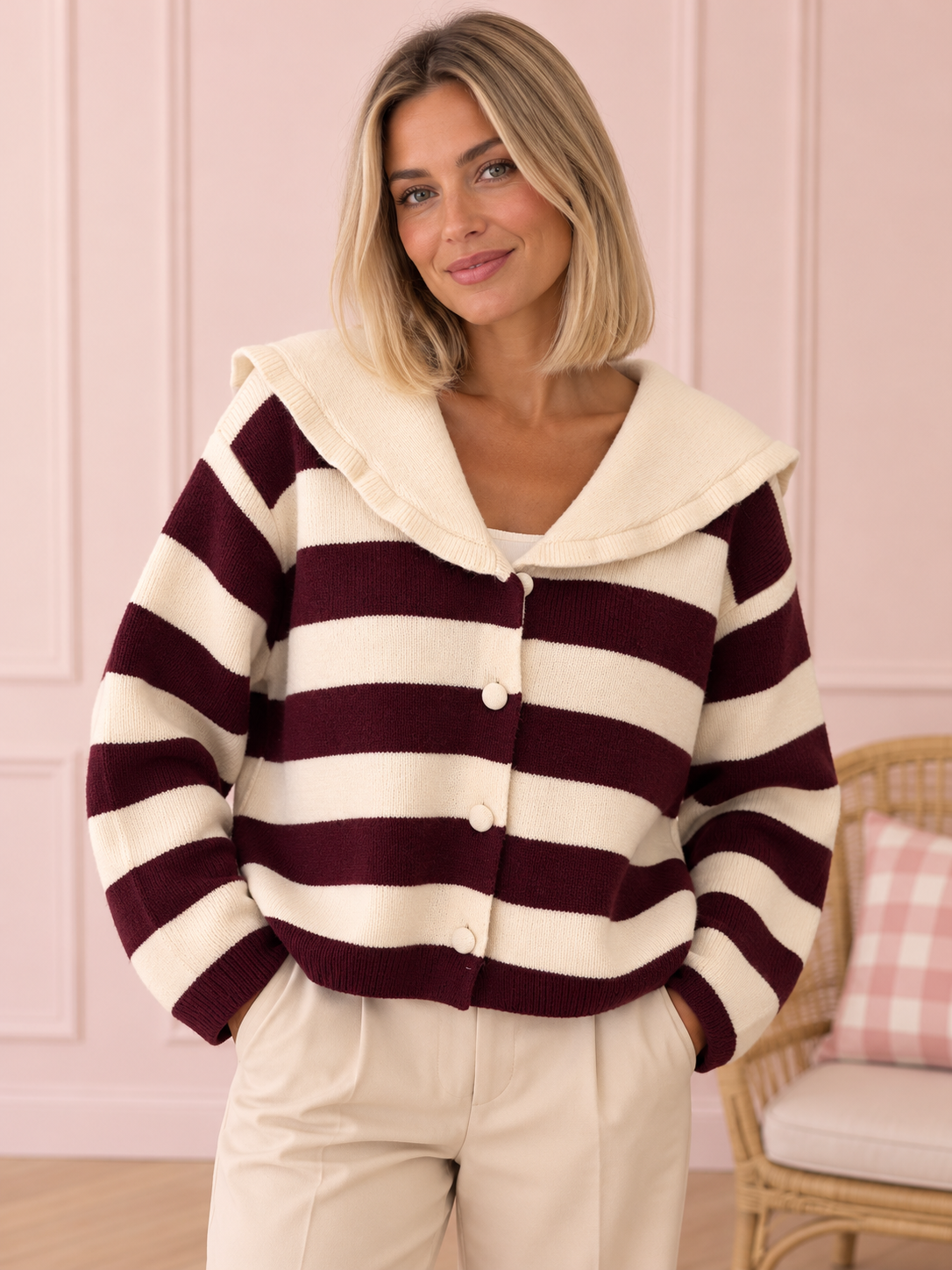 CARDIGAN PATRICIA RAYAS VINO