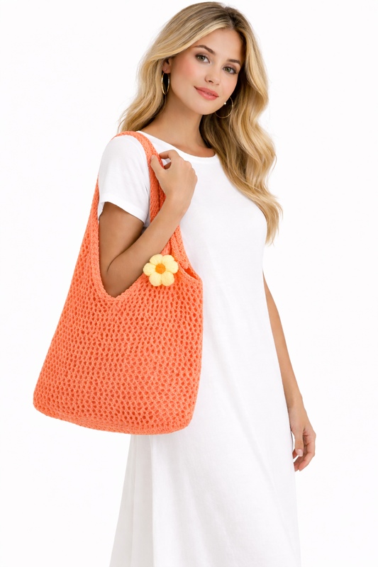 BOLSO CROCHET CORAL