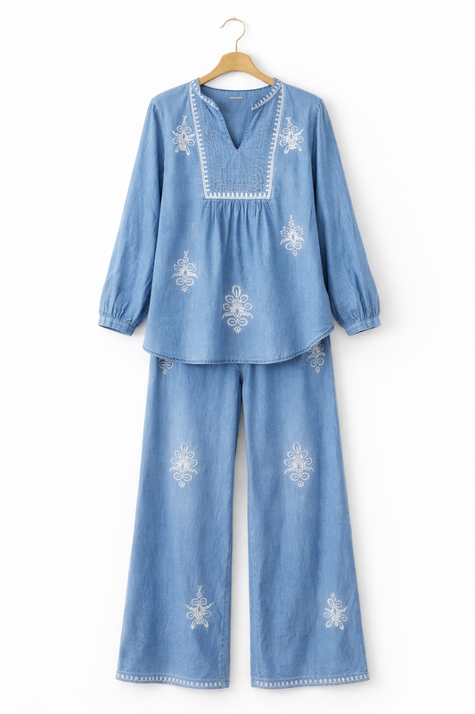 CONJUNTO DENIM BORDADO