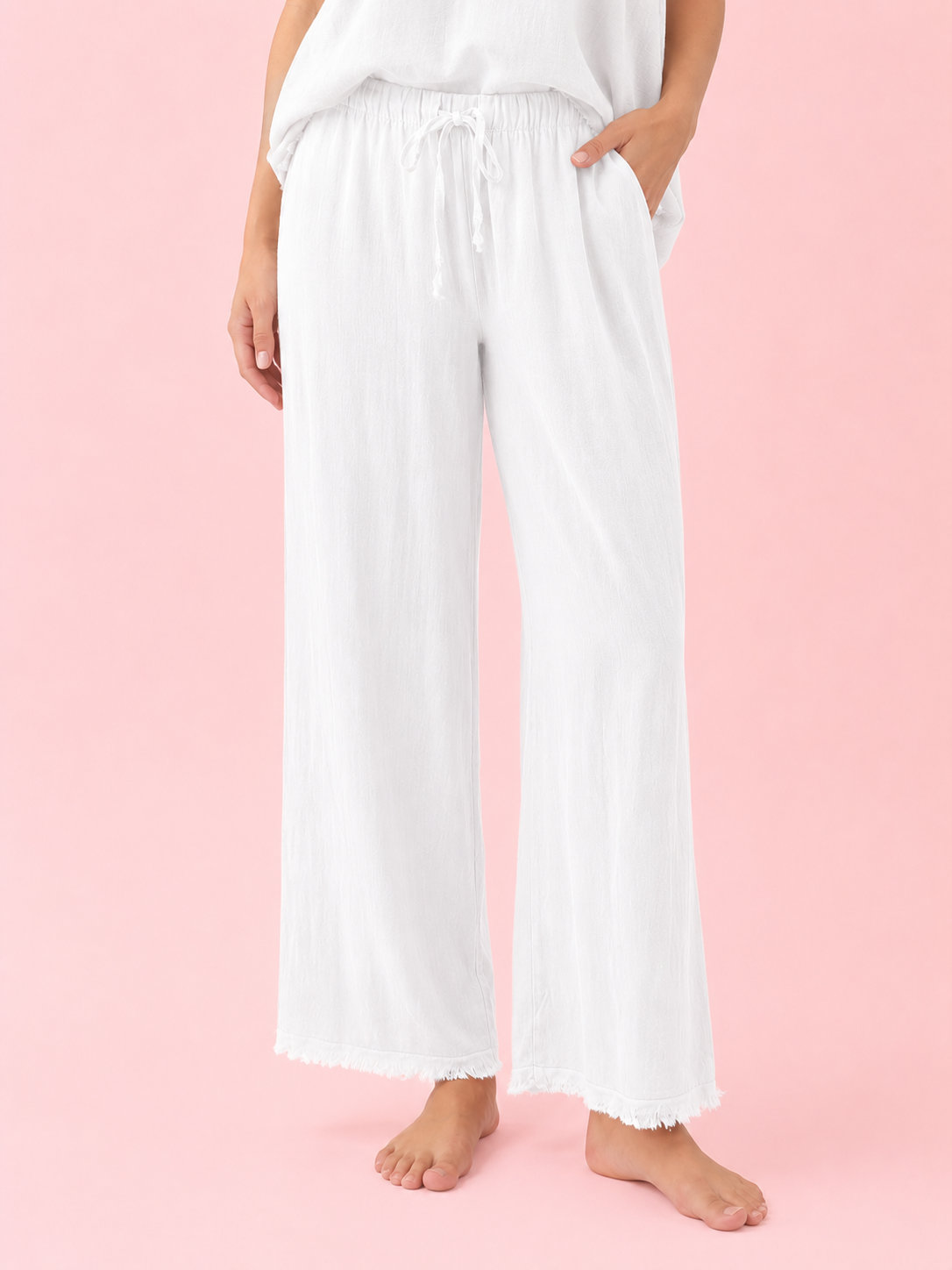 PANTALON HAWAI BLANCO