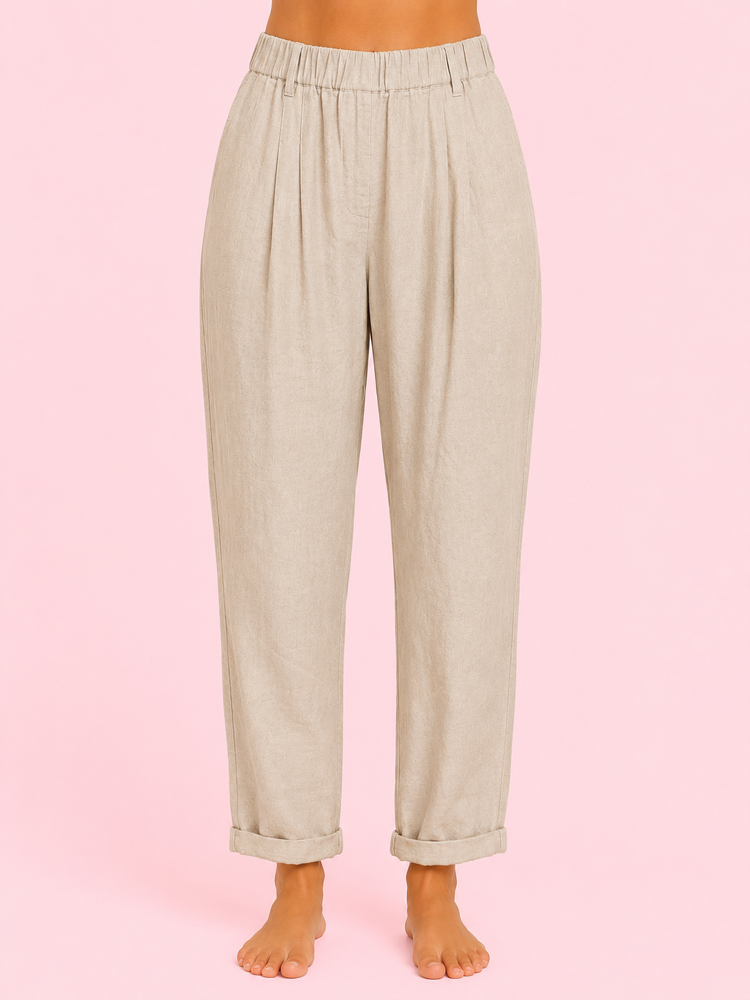 PANTALON LINO TOSTADO