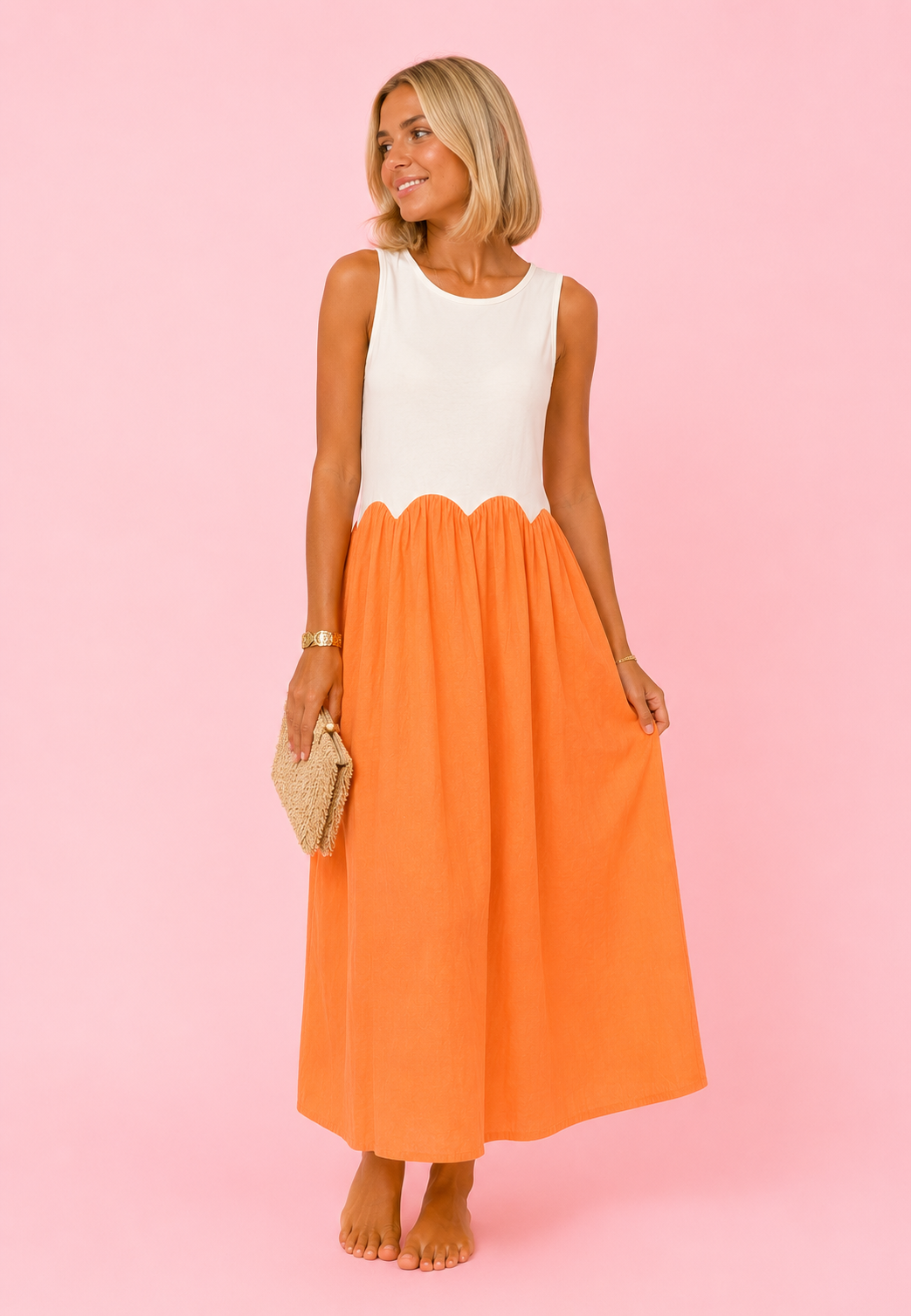 VESTIDO POMPI NARANJA