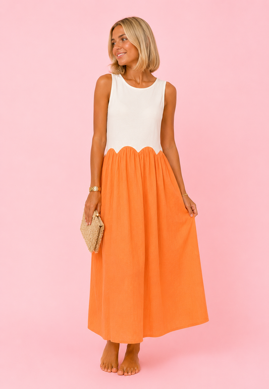 VESTIDO POMPI NARANJA