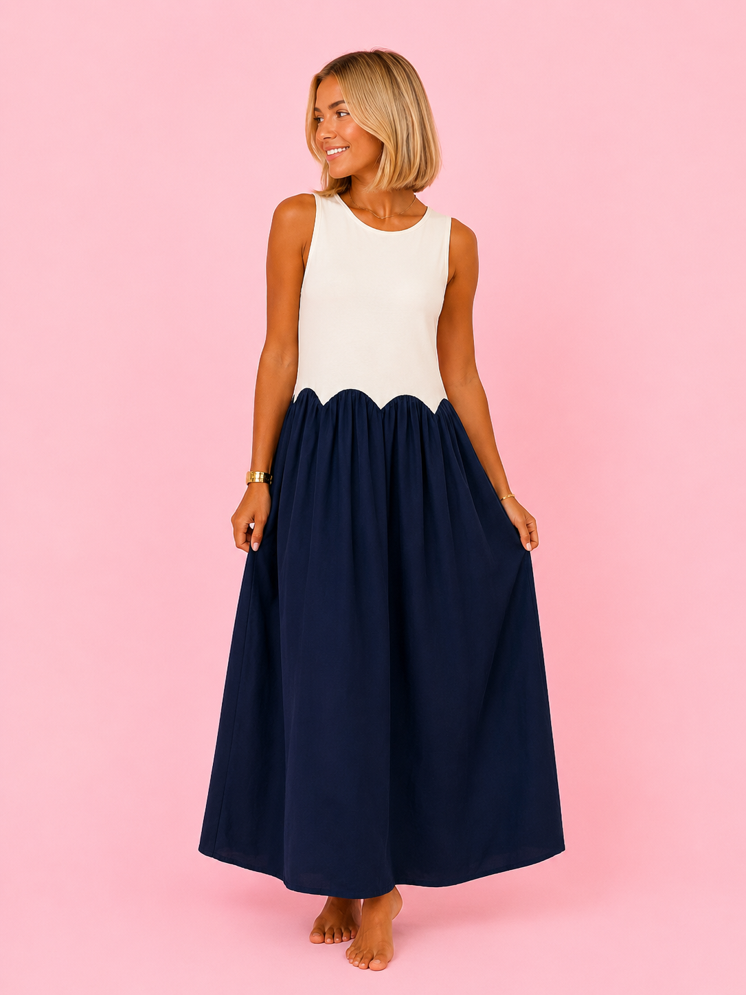 VESTIDO POMPI MARINO
