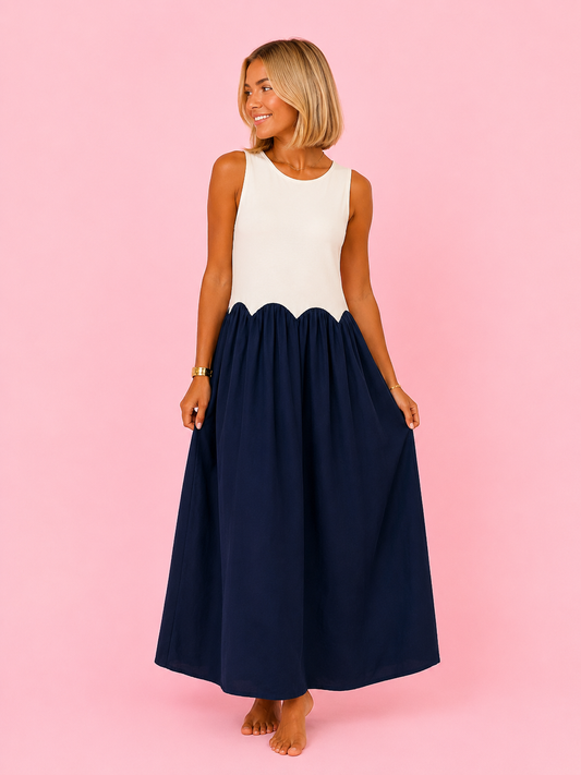 VESTIDO POMPI MARINO